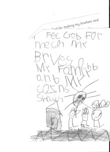 Shaun's writing earned him the runner up prize for EYFS.